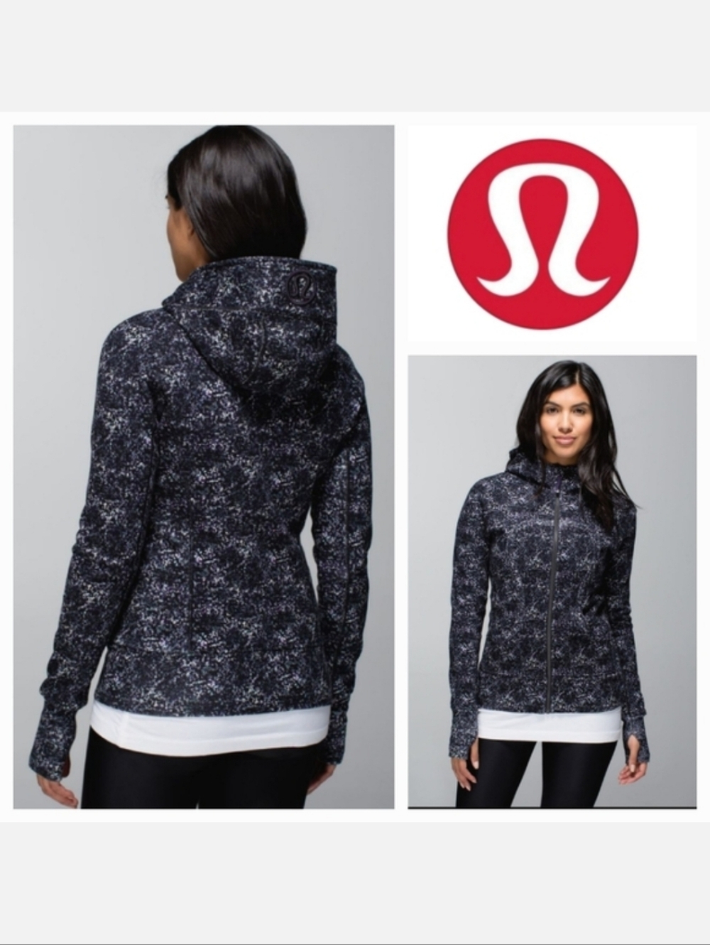 Lululemon Scuba Hoodie II in Rocky Road Sand Dune Toothpaste/Storm Grey/Blk Sz 4